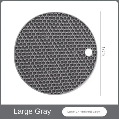 Table Mat Tool Multifunctional Kitchen Silicone Tableware Mat, Round Anti Slip Coffee Cup Coaster, Pot Holder