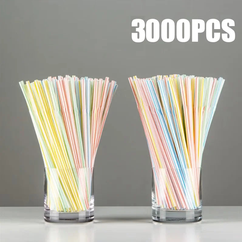 50-3000Pcs Multicolor Kitchen Beverage Straws Rietjes Drinking Straw Cocktail Rietjes Wedding Party Straws Accessories