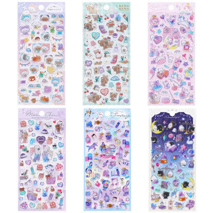 3 pcs Random Cute Candy Color Animals Flash Decor Stickers Scrapbooking Diy Journaling Cute Stationery Diary Sticker Gift Pri