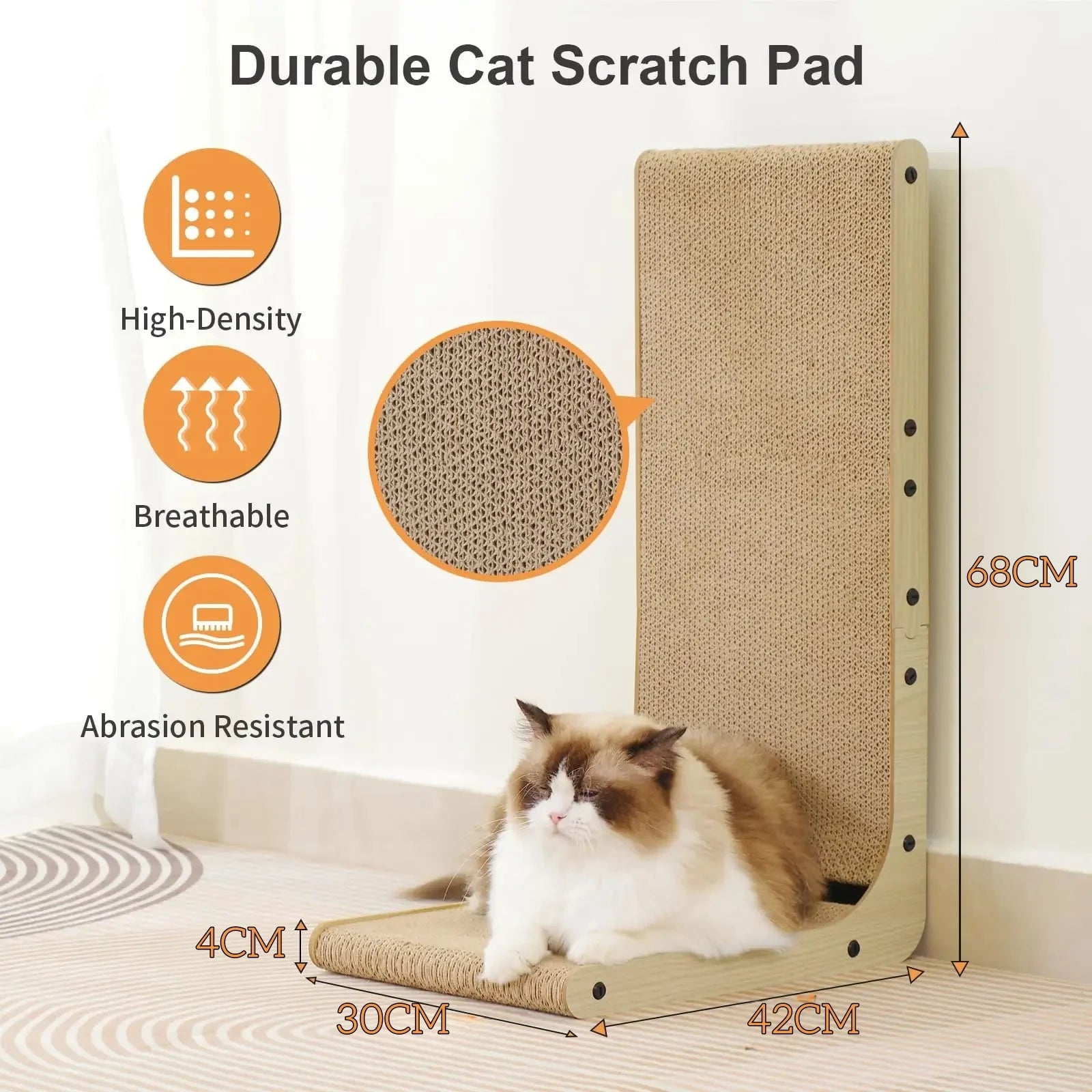 Scraper for Cats Cardboard Large/Small L-shape Wear-resistant Scratch-resistant Cat Scratching Post Cat Toy Pets Cat Accessor