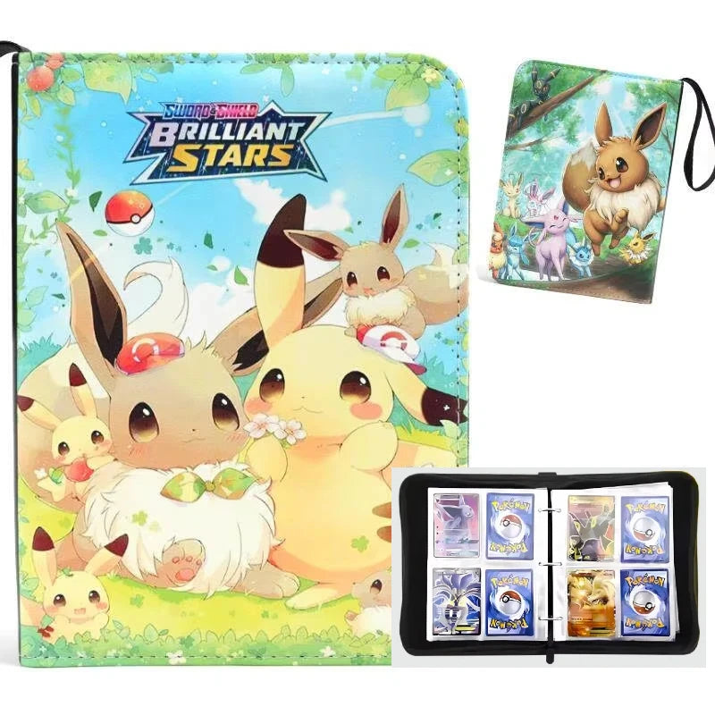 Pokemon Binders 9 Pocket 900 Cards Zipper Toploader Mimikyu Loose Leaf Collectible Card Album Storage Organizer Custom Fans G