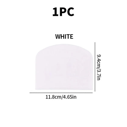 1 plastic cake cream spatula, dough knife, smooth edged butter scraper, baking tool - essential for home use - White