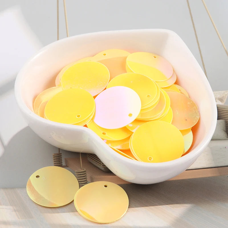10g/Pack Round Sequin 6mm 8mm 10mm 15mm 20mm 30mm Sewing Sequins For Craft, Jewelry Accessories, Wedding Dress Craft 28 Color