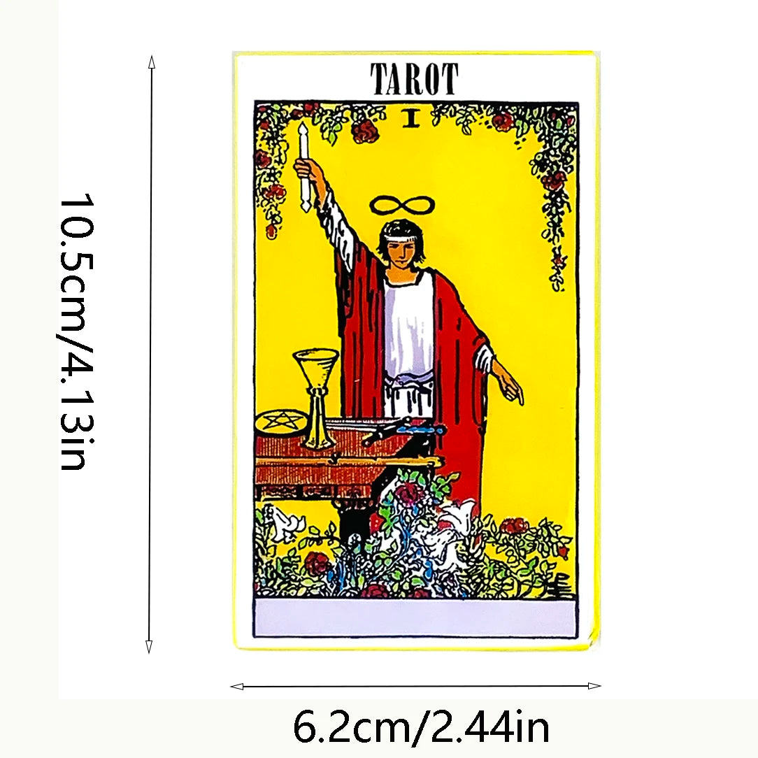 Tarot Cards A 78PCS Tarot Deck English Version Prediction Divination Board Game, Halloween and Christmas Gifts