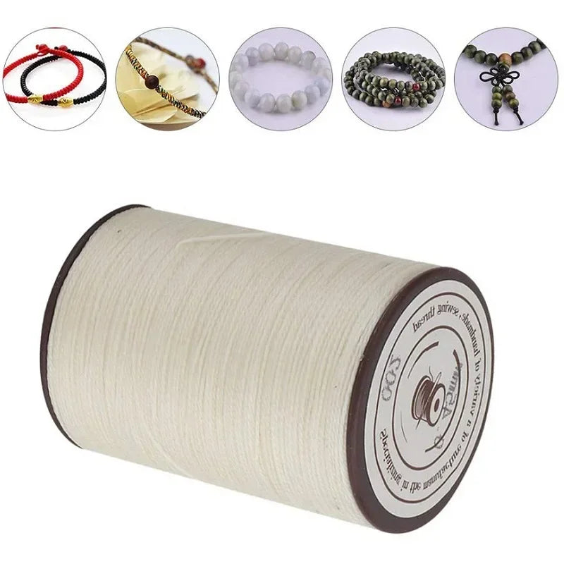 Round Leather Sewing Thread, Waxed Cord for Leathercraft, DIY Necklace Bracelet Thread, 63 Color Options, Durable Waxed Finis