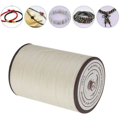 Round Leather Sewing Thread, Waxed Cord for Leathercraft, DIY Necklace Bracelet Thread, 63 Color Options, Durable Waxed Finis