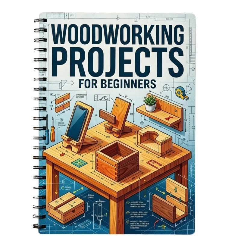 Beginner Woodworking Guide DIY Project Book Step by Step Wood Craft Manual for Adults Home Workshop Learning - HHB-A0-208