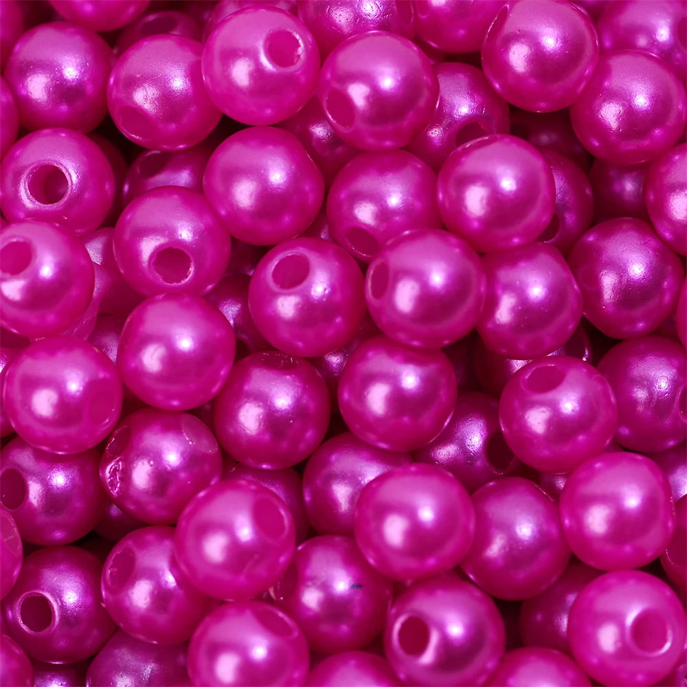 iYOE 3/4/5/6/8/10/12mm Colorful Acrylic Pearl Beads Loose Spacer Beads For Needlework Jewelry Making Bracelet Necklace Earrin