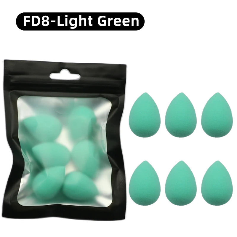 OGEYERO6pcs Mini Makeup Sponge Puff Beauty Egg Sponge for Makeup Concealer Foundation Face Cosmetic Puff Kit Make Up Blender 