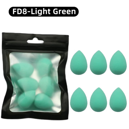OGEYERO6pcs Mini Makeup Sponge Puff Beauty Egg Sponge for Makeup Concealer Foundation Face Cosmetic Puff Kit Make Up Blender 