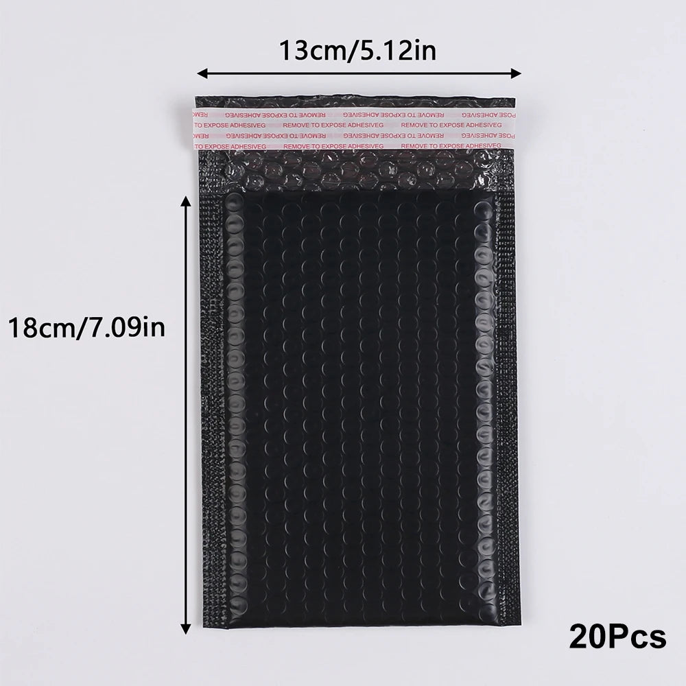 20Pcs Black Bubble Mailers Self Seal Mailing Envelopes Bags for Small Business Shipping and Packaging
