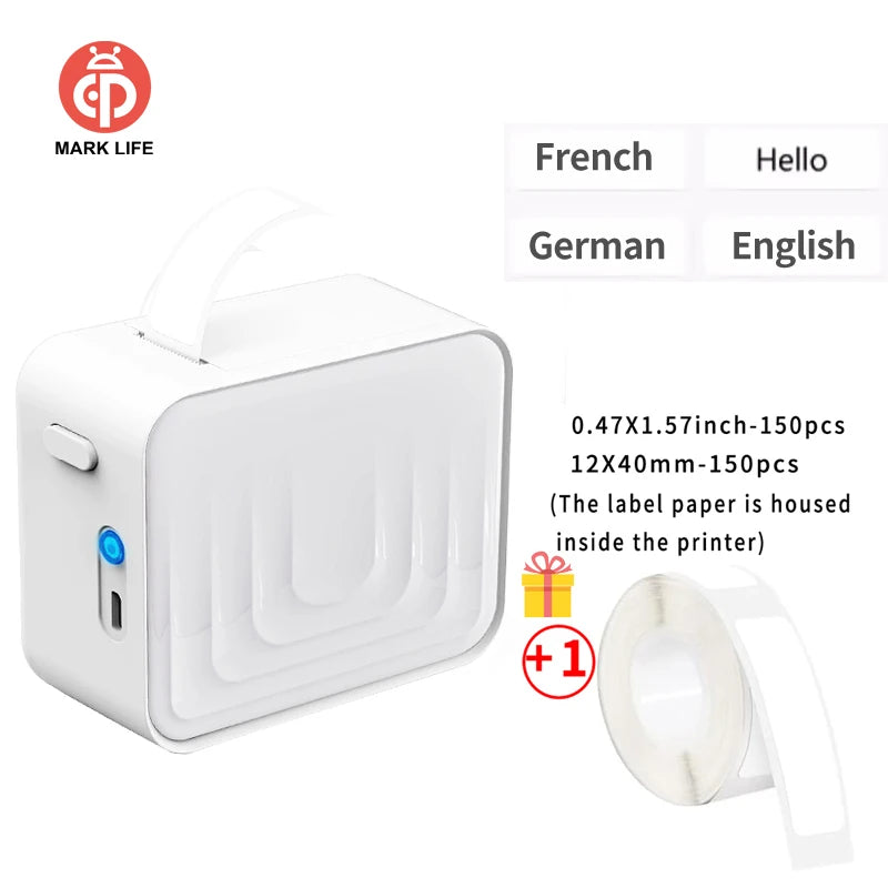 Marklife P15 Thermal Label Printer Similar as D11 D110 D101 Labeling Machine Wireless Bluetooth Label Maker With Label Sticke