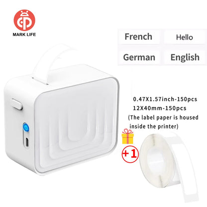 Marklife P15 Thermal Label Printer Similar as D11 D110 D101 Labeling Machine Wireless Bluetooth Label Maker With Label Sticke