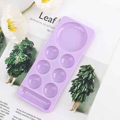 Nail Art Palette False Nail Tips Mixing Color Drawing Pallet Polish Display Shelf Manicure Tools Footprint Paints Nail Polish