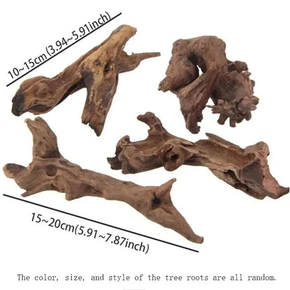 1PC Natural Sinkable Driftwood for Aquarium Fish Tank Decoration Wood Aquatic Plants Landscape Decoration - 15-20CM