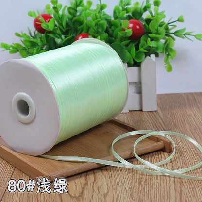 New (10meters/lot) 3mm Satin Ribbons For Craft Sewing Fabric Christmas Wedding Supplies Party Decoration Gift Wrap DIY Handma