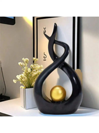 Nordic Home Decor Figurines for Interior Living Room Desk Ceramics Decoration Accessories Statue Sculpture Feng Shui Ornament