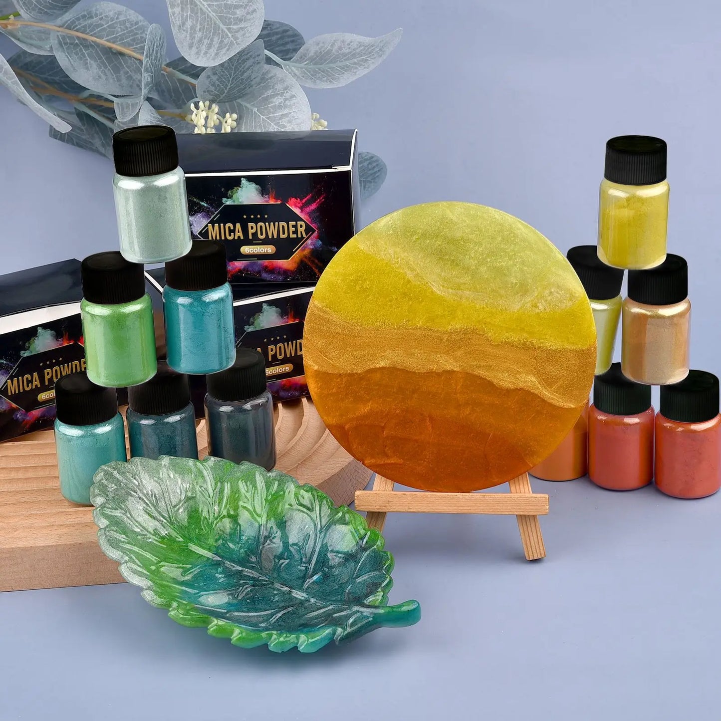 6Colors/Sets Pearl Powder Pigment DIY Epoxy Resin Mold Colorant Dye Pearlescent Epoxy Resin Pigment Jewelry Making Accessorie