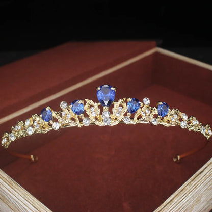 Luxury Crystal Hair Tiaras For Bride Women Prom Hairstyle Rhinestone Zircon Diadem Headband Wedding Bridal Hair Accessories
