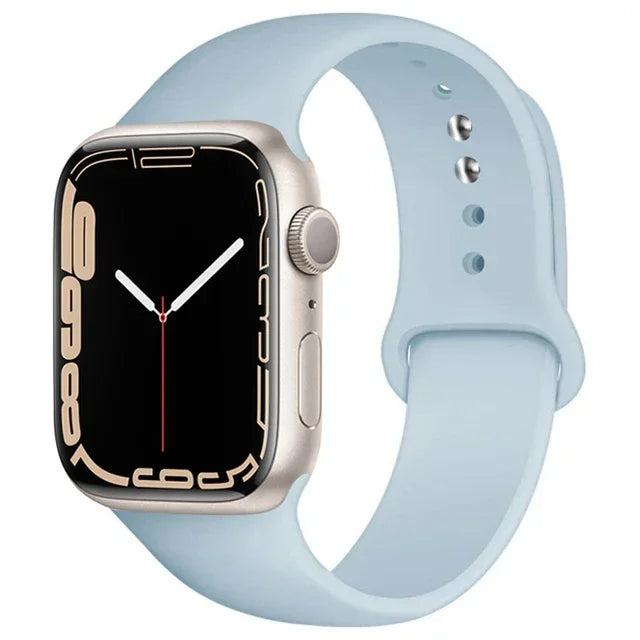 Silicone Band For Apple Watch straps 49mm 40mm 44 mm 45mm 46mm 42mm 41mm 38mm sports bracelet iWatch series 10 9 8 3 SE ultra