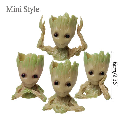 Desktop Decor Mini Anime Figurine Tree Man Miniature Model Cute Groot Doll Toy Home Accessories Ornament Handicraft Gifts - s