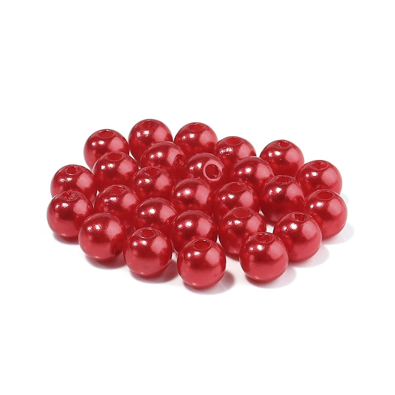 50-1000pcs/Lot Round ABS Imitation Pearl Beads Loose Beads Plastic Acrylic Spacer Bead For Jewelry Making Diy Bracelet Neckla