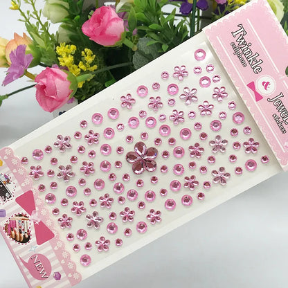 New Stickers On The Face Rhinestone Makeup Bright Face Art Sticker Children's Temporary Tattoo Rhinestone For Strasse Makeup 