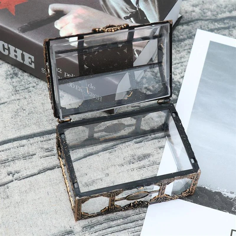 1Plastic Transparent Pirate Treasure Box Crystal Gem Jewelry Box Storage Organizer Chest Treasure for Jewelry Gem Trinket Box