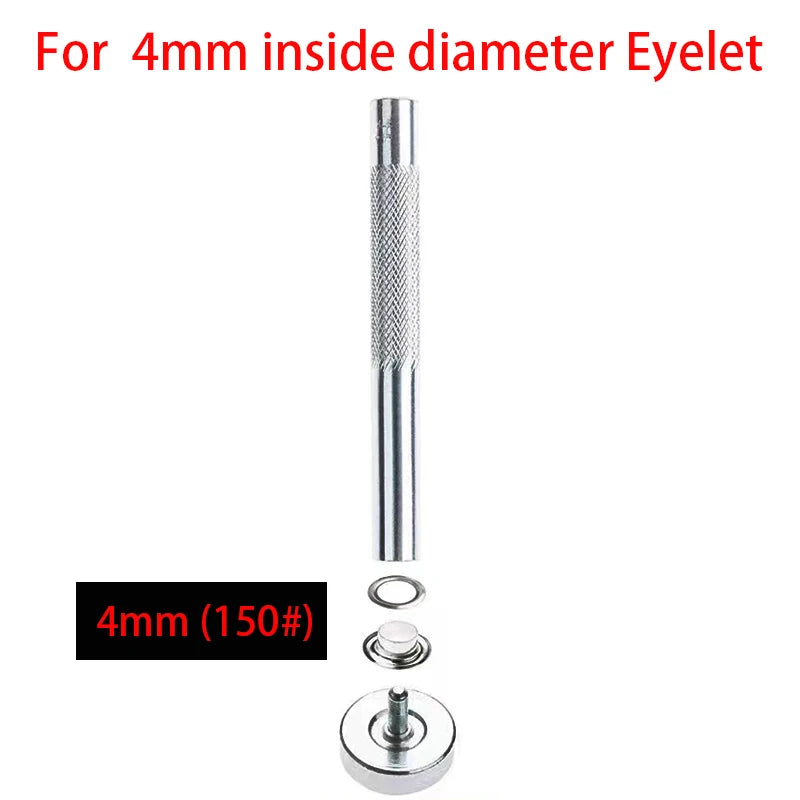 100sets 4mm Metal Eyelet and Eyelet Punch Die Tool Grommet DIY Manual Tools Kit Leather Craft Clothing Leather Belt Hat