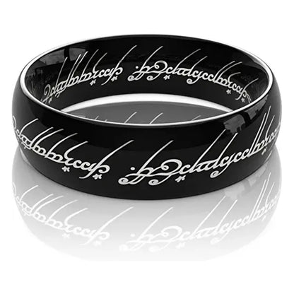 6MM Stainless Steel Laser Engraving Exquisite Couples Wedding Rings, Men And Women Fashion Movie Jewelry Gifts