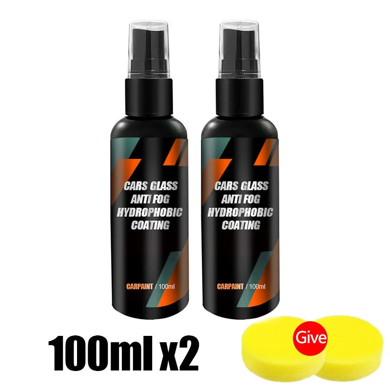Car Glass Anti-rain Water Spray Repellent Nano Coating Hydrophobic Waterproof Agent Oil Film Removing Auto Glass Film Agent -