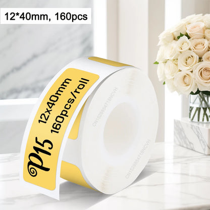 1PK Marklife P15 Printer Label Sticker 12x40mm 15x30mm 15x50mm Thermal Label Paper Compatible with P15 P12 P11 D30 Q30 Labele