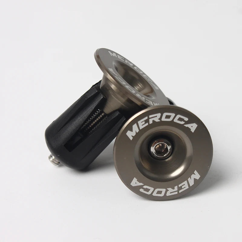 Bicycle Bar End Plug Road Mountain Bike Handlebar End Cap Aluminum Bicycle Handle Bar End Cap MTB Handlebar Plugs - Titanium