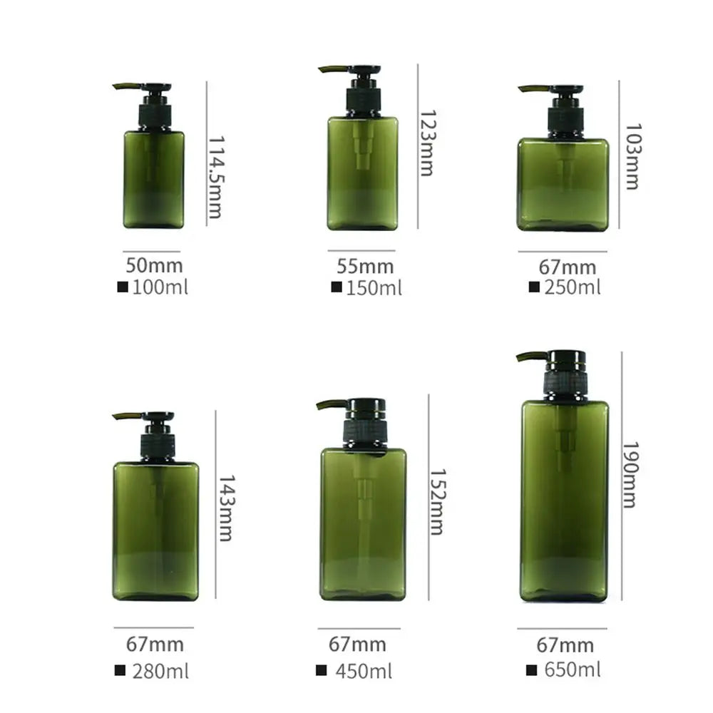 650ml Square Clear Bottle Liquid Soap Whipped Mousse Points Bottling Shampoo Lotion Shower Gel Pump Bottlesnding Soap Dispens