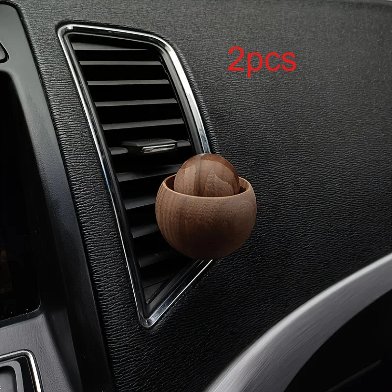 Car & Home Essential Oil Diffuser - Made of Wood Mini Cute Natural Fragrance Diffuser Suitable for Bedroom Living Room Bathro