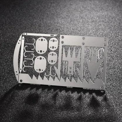 Outdoor Camping Outdoor Multifu Equipment Survival Tools Stainless Steel Card Fishing Portable Practical Hand Tools Supplies