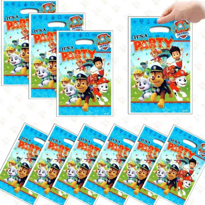 10/20/30Pcs Paw Patrol Party Gift Bags Plastic Candy Loot Bag for Baby Shower Kids Girl Birthday Party Favors Supplies Decor