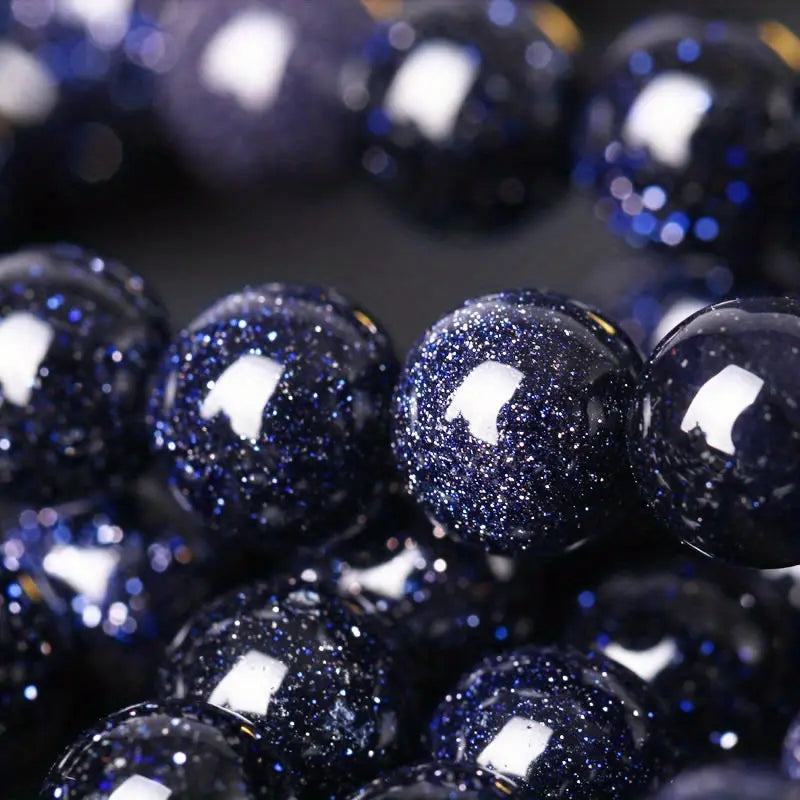 A++ Natural Golden Sandstone & Blue Sandstone & Green Sandstone Loose Beads for Jewelry Making Bracelet DIY Accessori