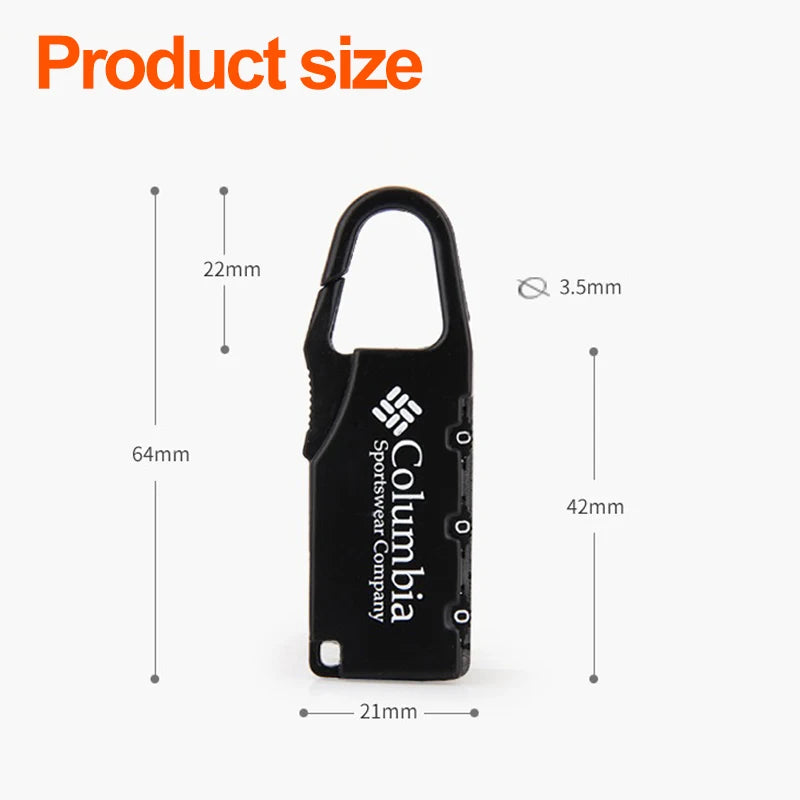 Alloy Combination Code Number Lock Padlock Luggage Lock for Zipper Bag Backpack Handbag Drawer Cabinet Luggage Lock Tools