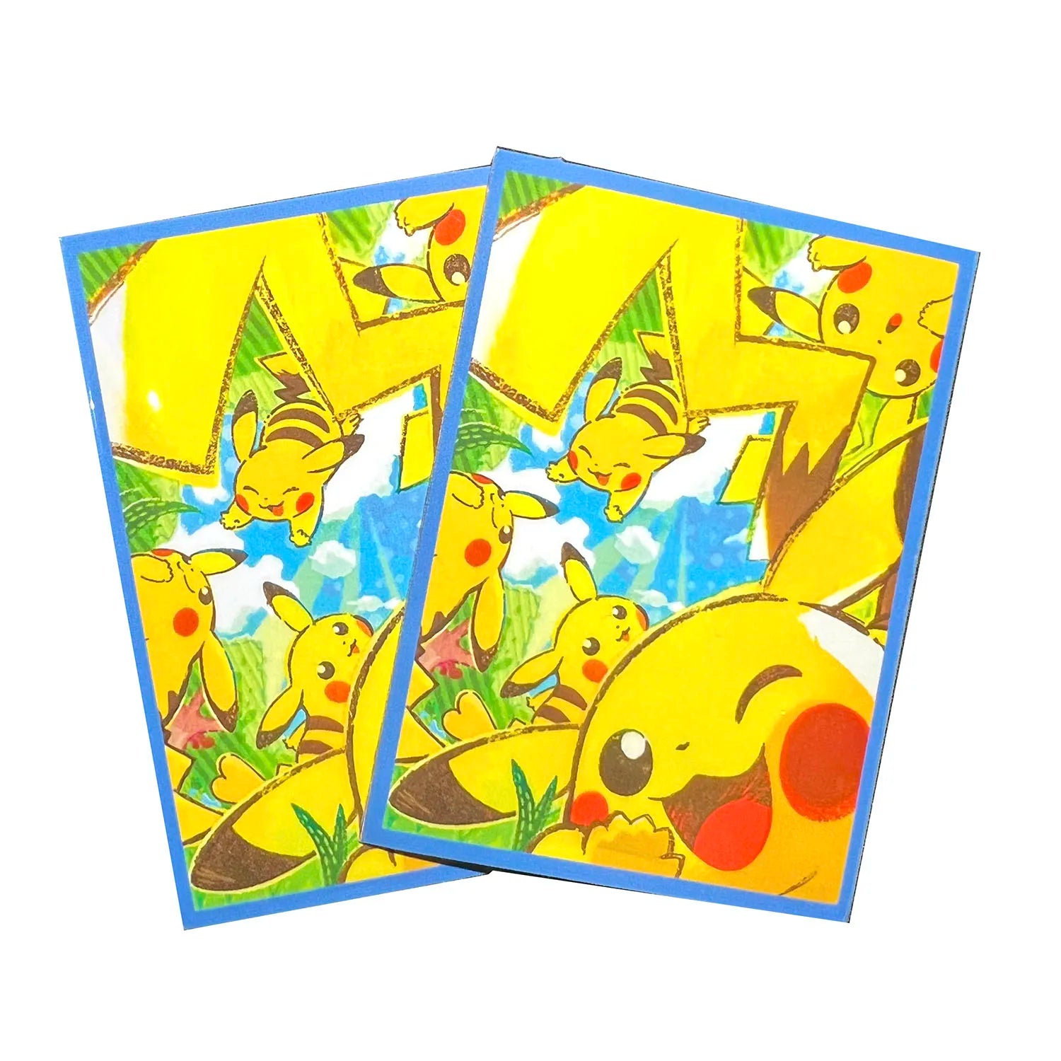 60pcs 66x91mm Pikacu Cover for TCG/PKM Trading Cards Board Games Cute Anime Outer Card Sleeves Kids Toy Gifts Protectors - 60