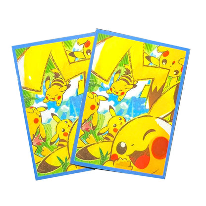 60pcs 66x91mm Pikacu Cover for TCG/PKM Trading Cards Board Games Cute Anime Outer Card Sleeves Kids Toy Gifts Protectors