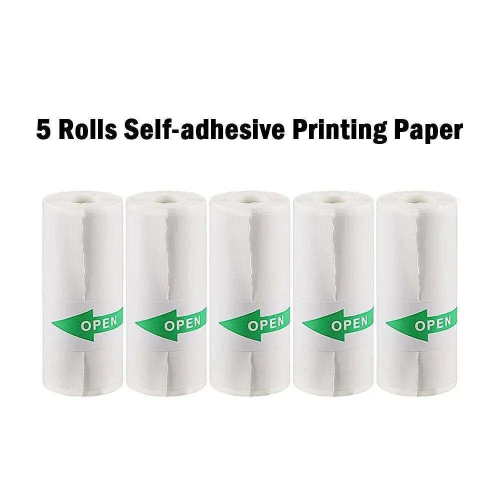 HD Mini Portable Printer Thermal Paper Universal 57mm Self-adhesive Paper Label Sticker For Phone Printing Picture Photo - 5p