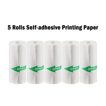 HD Mini Portable Printer Thermal Paper Universal 57mm Self-adhesive Paper Label Sticker For Phone Printing Picture Photo - 5p