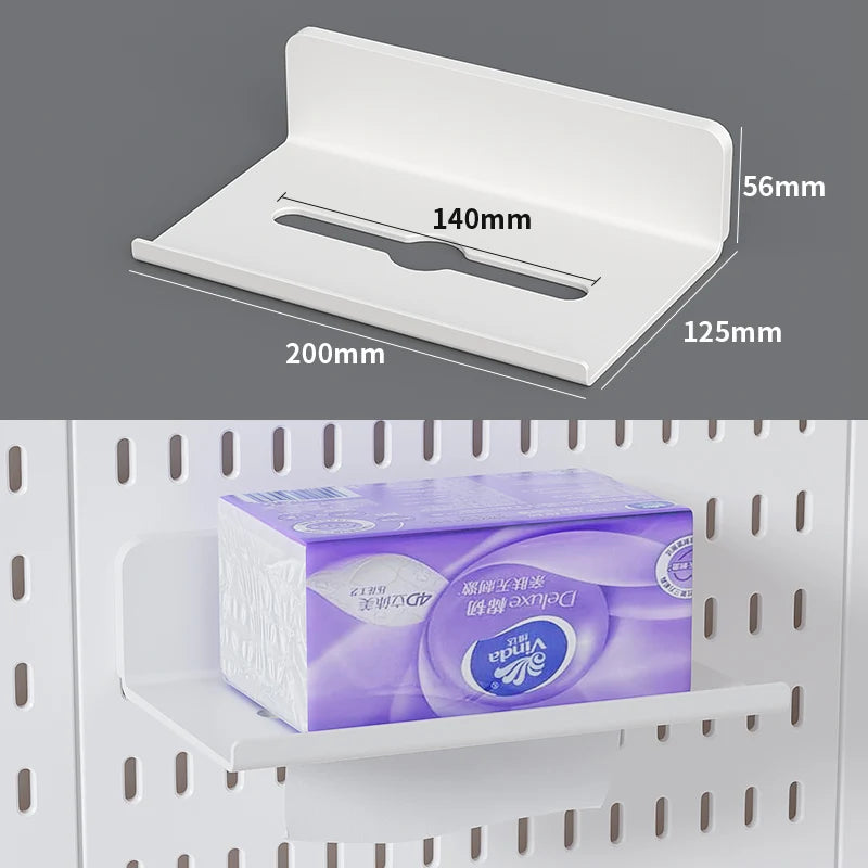 Home Study Storage Pegboard: Suitable for Displaying Figurines, Desk-Top Standing & Clip-On Storage for Furniture Items - W T