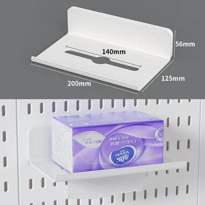 Home Study Storage Pegboard: Suitable for Displaying Figurines, Desk-Top Standing & Clip-On Storage for Furniture Items - W T