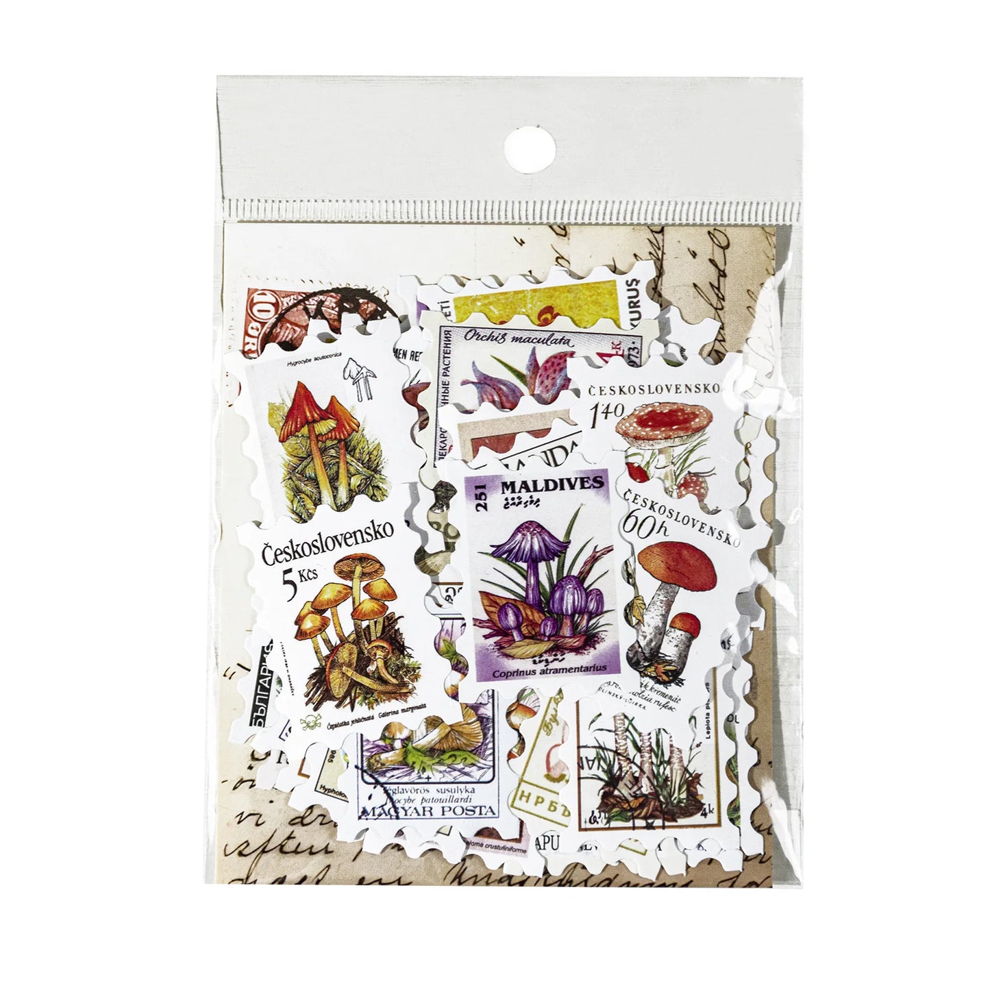 50 sheets Philatelic museum series Postage stamp theme stickers Scrapbooking Material handmade Diary Album Junk Journal Suppl