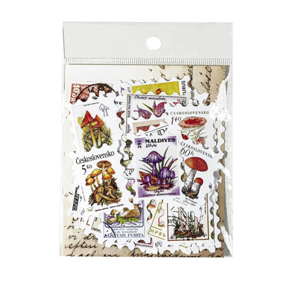 50 sheets Philatelic museum series Postage stamp theme stickers Scrapbooking Material handmade Diary Album Junk Journal Suppl