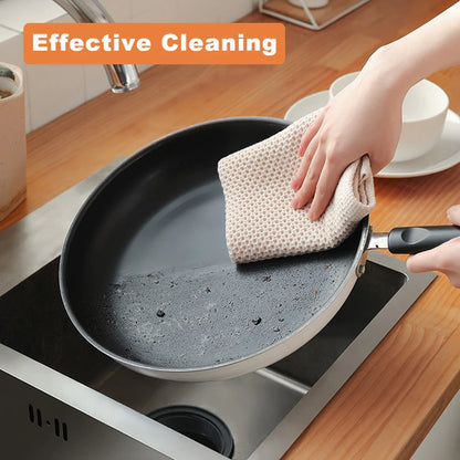 Cotton Towel Soft Absorbent Dishcloth Kitchen Dish Rags Honeycomb Breathable Face Wash Towel Household Cleaning Cloth Wash Cl