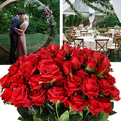 12pcs Realistic Artificial Rose Bouquet for Weddings, Birthdays, and More for Floral Arrangements and Home Decor