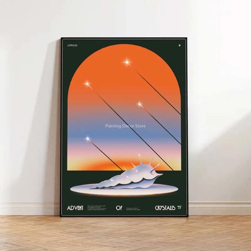 Mid Century Vintage Classic Colorful Posters Abstract Canvas Print Wall Art Canvas Painting for Living Room Home Decor TW10